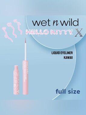 ⚡️🇺🇸🆕📦NIB WET N WILDxHELLO KITTY |FULL| Pink Shimmer Liquid Eyeliner - Kawaii